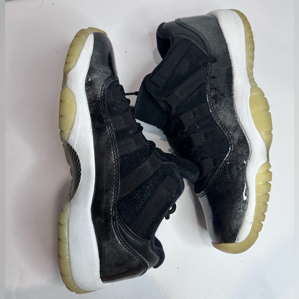 Kids Black and White Jordan 11 Sneakers - Picture 7 of 8